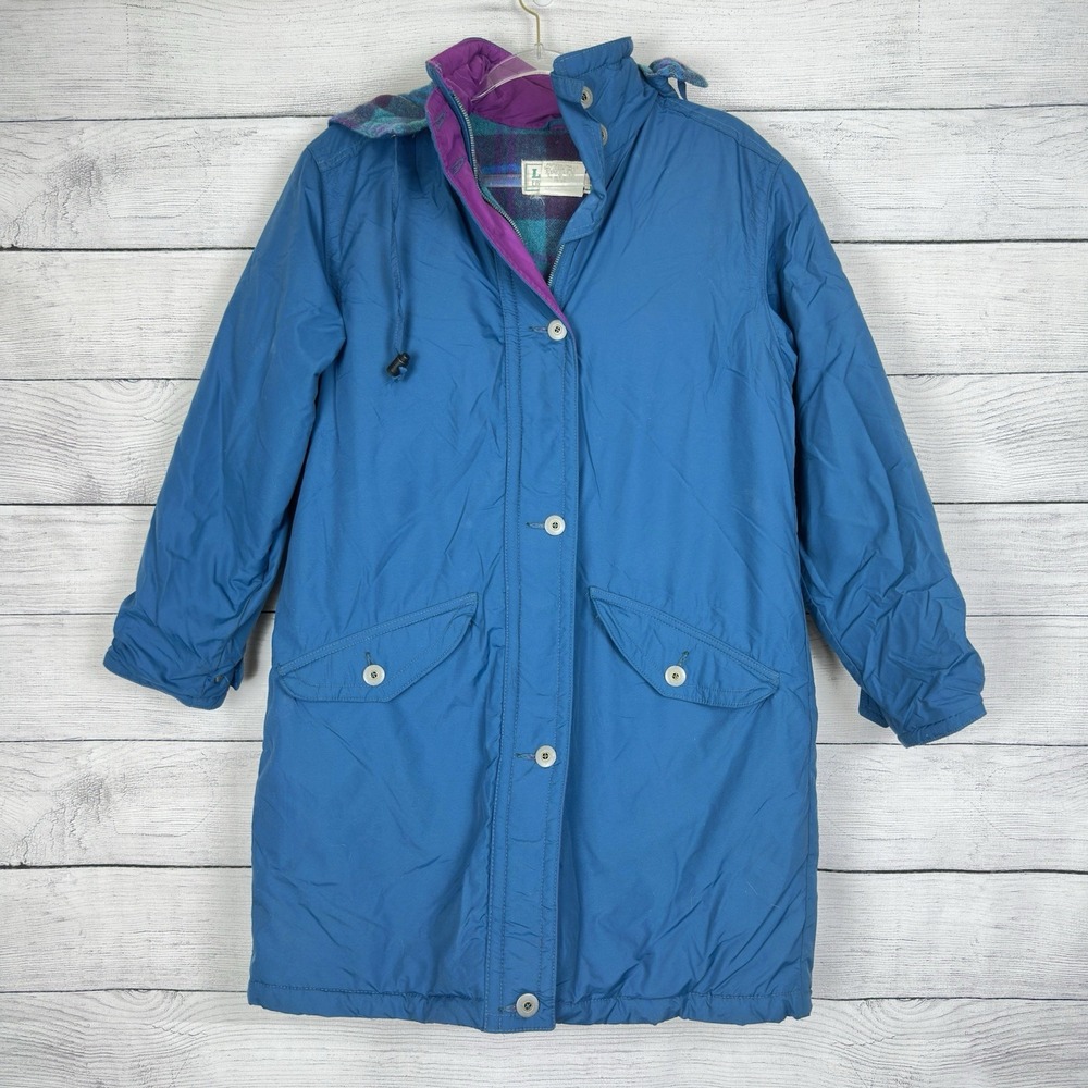 Vtg LL Bean 90s Jacket Womens Large Parka Coat Fleece Lined Ski Outdoors Winter